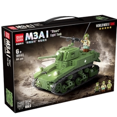 Non - Lego Army - Xe Tăng Quân Sư M3A1 - Đồ Chơi Lắp Ráp - Brickie Prick