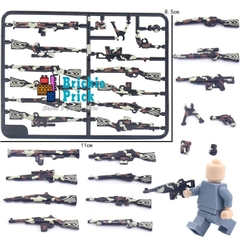 Đồ Chơi Lắp Ráp -  Phụ Kiện Súng WW2 Vân Gỗ - Đồ Chơi Lắp Ráp - Brickie Prick