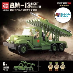 Non - Lego Army- WW2 Xe Tăng Quân Sự BM-13 Katyusha - Đồ Chơi Lắp Ráp - Brickie Prick