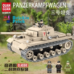 Đồ Chơi Lắp Ráp Mô Hình Quân Đội Xe Tăng Chiến Đấu PANZERKAMPFWAGEN III - Đồ chơi lắp ráp - Brickie Prick