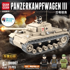 Đồ Chơi Lắp Ráp Mô Hình Quân Đội Xe Tăng Chiến Đấu PANZERKAMPFWAGEN III - Đồ chơi lắp ráp - Brickie Prick