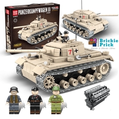 Đồ Chơi Lắp Ráp Mô Hình Quân Đội Xe Tăng Chiến Đấu PANZERKAMPFWAGEN III - Đồ chơi lắp ráp - Brickie Prick