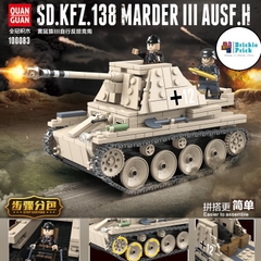 Non - Lego Army - Xe Tăng SD.KFZ.138 MARDER III AUSF.H - Đồ Chơi Lắp Ráp - Brickie Prick
