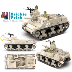 Non - Lego Army/ Quân sự- Xe Tăng WW2 M7B1 -Đồ chơi lắp ráp - Brickie Prick