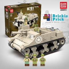 Non - Lego Army/ Quân sự- Xe Tăng WW2 M7B1 -Đồ chơi lắp ráp - Brickie Prick