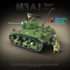 Non - Lego Army - Xe Tăng Quân Sư M3A1 - Đồ Chơi Lắp Ráp - Brickie Prick