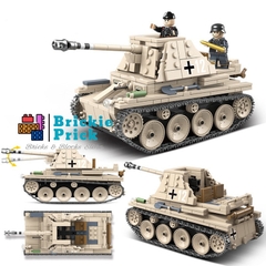 Non - Lego Army - Xe Tăng SD.KFZ.138 MARDER III AUSF.H - Đồ Chơi Lắp Ráp - Brickie Prick