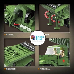 Non - Lego Army- WW2 Xe Tăng Quân Sự BM-13 Katyusha - Đồ Chơi Lắp Ráp - Brickie Prick