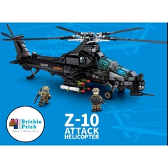 Non - Lego Army - Máy Bay Trực Thăng Chiến Đấu Z-10 - Đồ Chơi Lắp Ráp - Brickie Prick