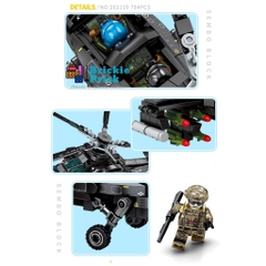 Non - Lego Army - Máy Bay Trực Thăng Chiến Đấu Z-10 - Đồ Chơi Lắp Ráp - Brickie Prick