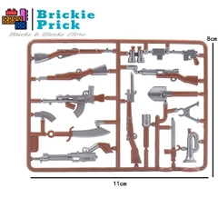 Đồ Chơi Lắp Ráp Mô Hình Army - Phụ Kiện Vũ Khí Quân Sự Xuyên Biên Giới (Bạc) - Đồ Chơi Lắp Ráp - Brickie Prick