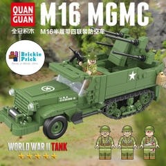 Non - Lego Army- WW2 XE BỌC THÉP M16 - Đồ chơi lắp rắp - Brickie Prick