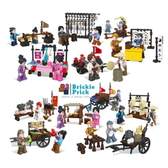 Non - Lego Thành Phố  - Khu chợ Trung Hoa 2 (Full set )- Đồ Chơi Lắp Ráp- Brickie Prick
