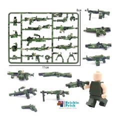 Đồ chơi lắp ráp - Army - Phụ Kiện Vỉ Súng Camo Xanh Lá