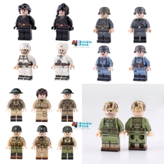 Đồ Chơi Lắp Ráp Mô Hình Minifigure Lính WW2 Cao Cấp - in nhiều mặt