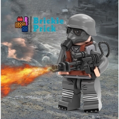 Đồ Chơi Lắp Ráp Army Mô Hình Nhân Vật Minifigure WW2 Súng Phun Lửa Flamethrower Quân Đội Các Nước