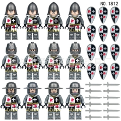 Đồ Chơi Lắp Ráp Hiệp Sĩ Trung Cổ Set 12 Nhân Vật Đầy Đủ Phụ Kiện