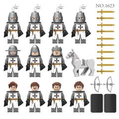 Đồ Chơi Lắp Ráp Hiệp Sĩ Trung Cổ Set 12 Nhân Vật Đầy Đủ Phụ Kiện