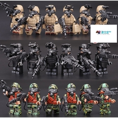 (Set 6 con cao cấp) Đồ Chơi Lắp Ráp Mô Hình Army Quân Đội Lính Phun Lửa Flamethrower Cao Cấp (full set)