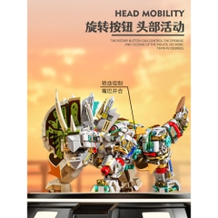 Đồ Chơi Lắp Ráp Mô Hình Khủng Long Máy Sinoceratops - Có Khớp Cử Động Linh Hoạt - Kích Thước Lớn