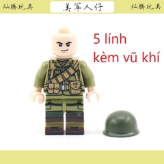 Đồ chơi lắp ráp Army - Minifigure Lính WW2 - Đồ Chơi Lắp Ráp - Brickie Prick