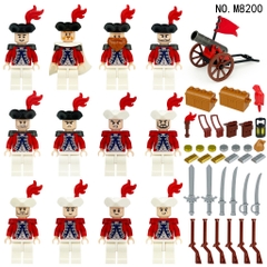 (Set 12 Con) Đồ Chơi Lắp Ráp Minifigure Hải Quân Full Phụ Kiện