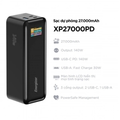 Sạc dự phòng Energizer PD140W chống cháy nổ