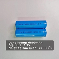 Pin sạc lithium 18650 6800mAh 3.7V