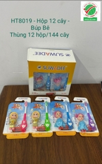 Bàn Chải Đánh Răng HT8019 - Hộp 12 cây - TOOTHBRUSH (Kèm Búp Bê) - 8936140450035