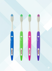 Bàn Chải Đánh Răng ALEMI HT8052 VỈ TRẮNG - Hộp 50 cây - TOOTHBRUSH