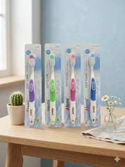 Bàn Chải Đánh Răng ALEMI HT8054 - 50 VỈ TRẮNG - TOOTHBRUSH