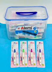 Bàn Chải Đánh Răng ALEMI HT8055 VỈ TRẮNG - Hộp 50 cây - TOOTHBRUSH