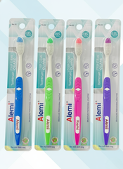 Bàn Chải Đánh Răng ALEMI HT8052 VỈ TRẮNG - Hộp 50 cây - TOOTHBRUSH