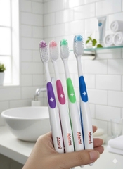 Bàn Chải Đánh Răng HT8055 VỈ TRẮNG - Hộp 50 cây - TOOTHBRUSH