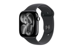 Apple Watch Series 11 (GPS, 42mm, Vỏ nhôm màu Bạc với Dây đeo Thể thao Đen