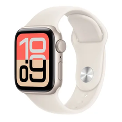 Apple Watch SE (3rd Generation) 40mm GPS (chỉ GPS), vỏ nhôm màu Starlight (Starlight Aluminum Case), kèm dây cao su màu Starlight (Starlight Sport Band)