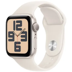 Apple Watch SE (2nd Generation) 40mm GPS (chỉ GPS), vỏ nhôm màu Starlight (Starlight Aluminum Case), kèm dây cao su màu Starlight