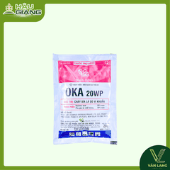 NGỌC TÙNG - Thuốc trừ bệnh OKA 20WP 20gr - Oxolinic acid: 20% w/w - Chuyên quản lý vi khuẩn gây bạc lá, cháy bìa lá, thối nhũn, loét,....
