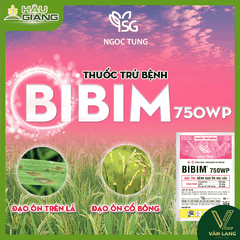 NGỌC TÙNG - Thuốc trừ bệnh BIBIM 750WP 100gr - Tricyclazole 700 g/kg + Sulfur  50 g/kg - sản phẩm chuyên dùng  quản lý đạo ôn lá & đạo ôn cổ bông
