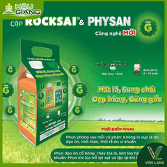 LÚA VÀNG - Thuốc trừ bệnh ROCKSAI 525SE (250ml) + PHYSAN 20SL (200ml) - Tricyclazole 400 g/l + Propiconazole 125 g/l +  Quaternary Ammonium Salt 20% w/w + Đặc trị mạnh đạo ôn lá, đạo ôn cổ, thối cổ gié, thối cổ bông.