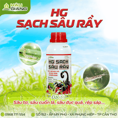 HẬU GIANG - HG SẠCH SÂU RẦY 37EC 450ML - Abamectin 2% w/w + Profenofos 35% w/w - Đặc trị sâu tơ, sâu cuốn lá, sâu đục thân, sâu đục quả, rệp sáp, rầy