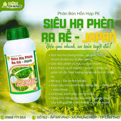 HẬU GIANG - Phân bón hỗn hợp SIÊU HẠ PHÈN RA RỄ JAPAN 500ML - P₂O₅ 11%,  K₂O 10%) - Giải pháp cải tạo đất, phục hồi rễ vượt trội