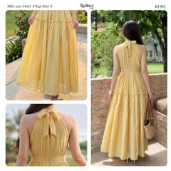 Đầm maxi cổ yếm Ruzimay Style R1900 dáng dài xòe