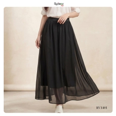 Chân váy voan nữ Ruzimay RV1401 dài 95cm dáng xòe mềm thanh lịch