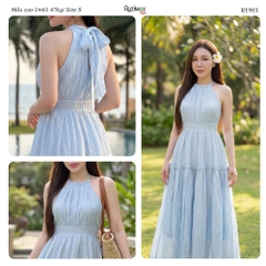 Đầm maxi cổ yếm Ruzimay Style R1900 dáng dài xòe