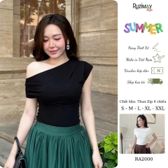 Áo thun nữ Ruzimay RA2000 lệch vai co giãn mềm mại thanh lịch