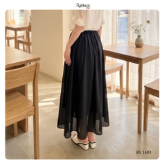 Chân váy voan nữ Ruzimay RV1401 dài 95cm dáng xòe mềm thanh lịch