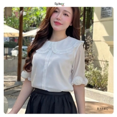 Áo sơ mi nữ Ruzimay RA1400 cổ sen bèo tay lỡ mềm mại thanh lịch