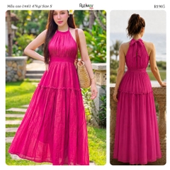 Đầm maxi cổ yếm Ruzimay Style R1900 dáng dài xòe