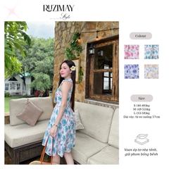 Đầm maxi cổ yếm họa tiết hoa R0800